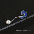 Customized Sterling Silver Drop Pearl Earrings For Women